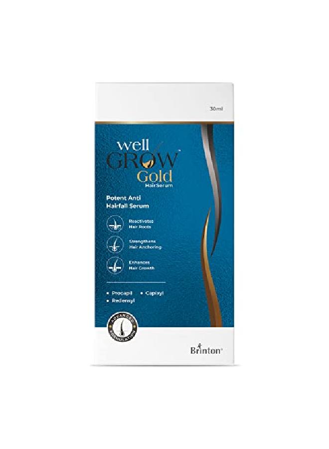 Wellgrow Gold Hair Serum For Hair Care Women Men (30 Ml)