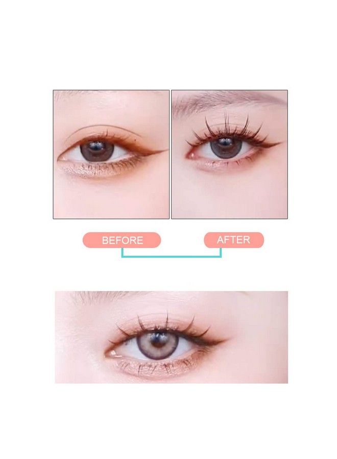 Fake Eyelashes Natural Look False Eye Lashes Daily Strip Cross Clear Band 612Mm Cross Lashes Invisible Thin Band Cute Lash For Wedding Daily Work Eye Makeup 5 Pairs