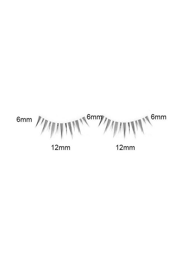 Fake Eyelashes Natural Look False Eye Lashes Daily Strip Cross Clear Band 612Mm Cross Lashes Invisible Thin Band Cute Lash For Wedding Daily Work Eye Makeup 5 Pairs