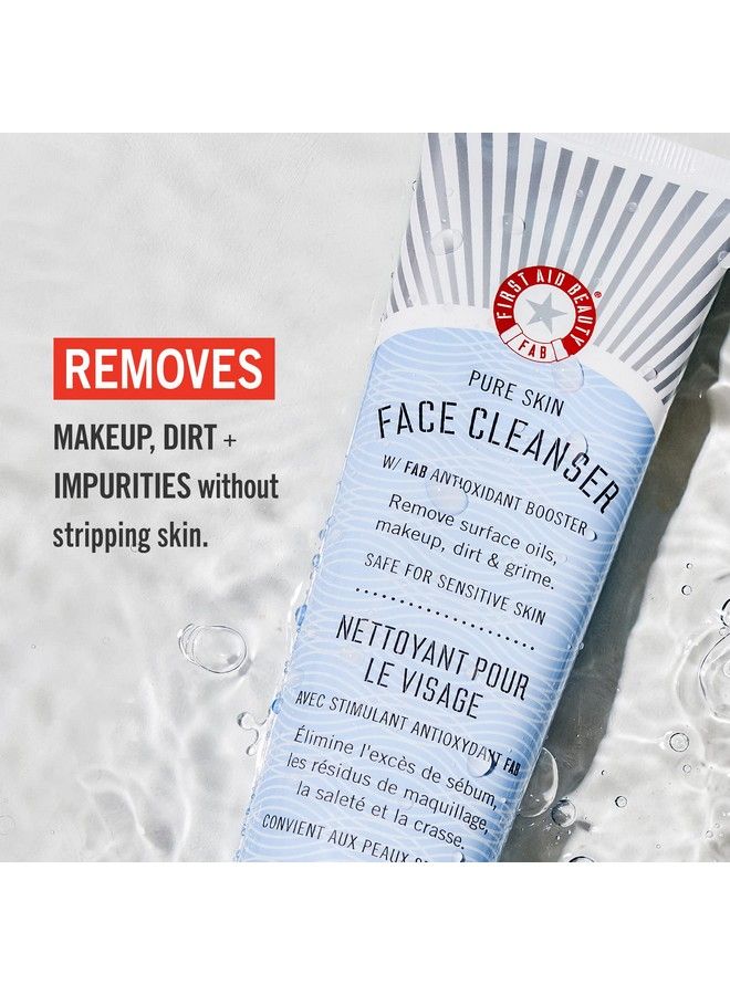Pure Skin Face Cleanser Sensitive Skin Cream Cleanser With Antioxidant Booster 5 Oz.