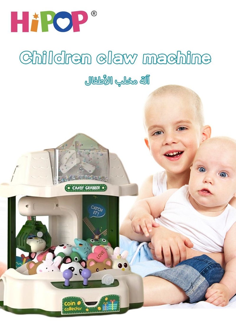 Claw Doll Machine with Movable Windmill,Music and Light,Mini doll Machine as Kids Gift