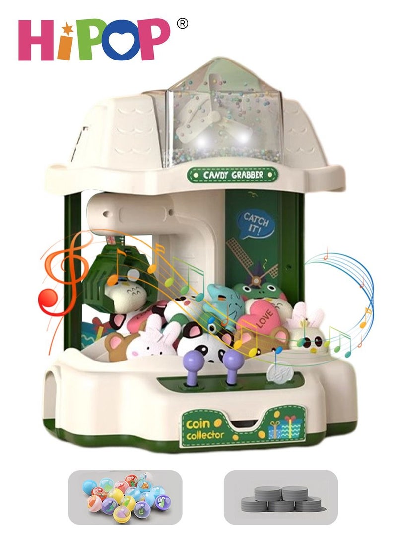 Claw Doll Machine with Movable Windmill,Music and Light,Mini doll Machine as Kids Gift