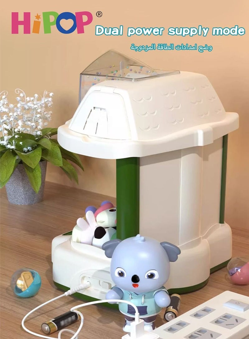 Claw Doll Machine with Movable Windmill,Music and Light,Mini doll Machine as Kids Gift