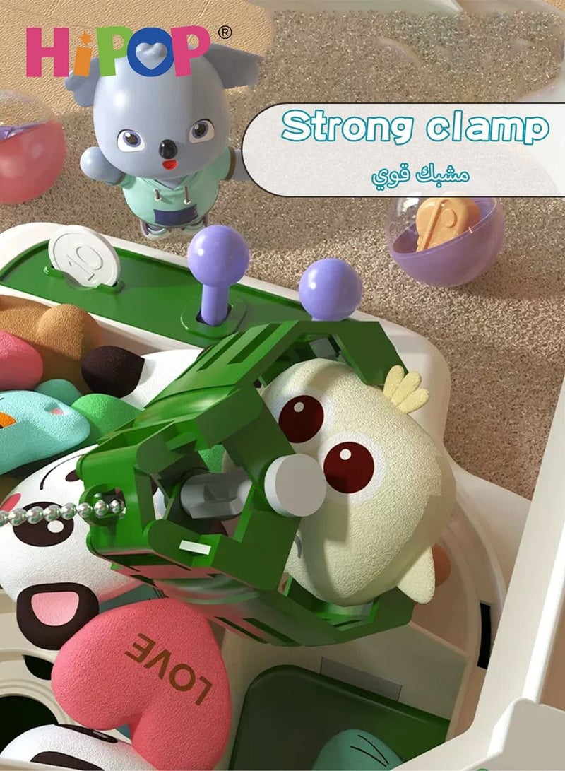 Claw Doll Machine with Movable Windmill,Music and Light,Mini doll Machine as Kids Gift