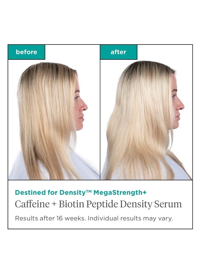 Destined For Density MegaStrength + Caffeine + Biotin Peptide Density Serum, Increases Hair Thickness and Density, Fast-Absorbing & Non-Greasy, Vegan, Phalate & Paraben-Free, 1.5 Ounces