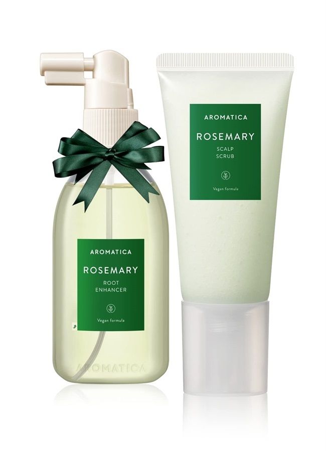 Rosemary Scalp Scrub and Scalp Spray Set - Gift Set, Protect and Refresh Your Hair from Toxins with Rosemary Oil