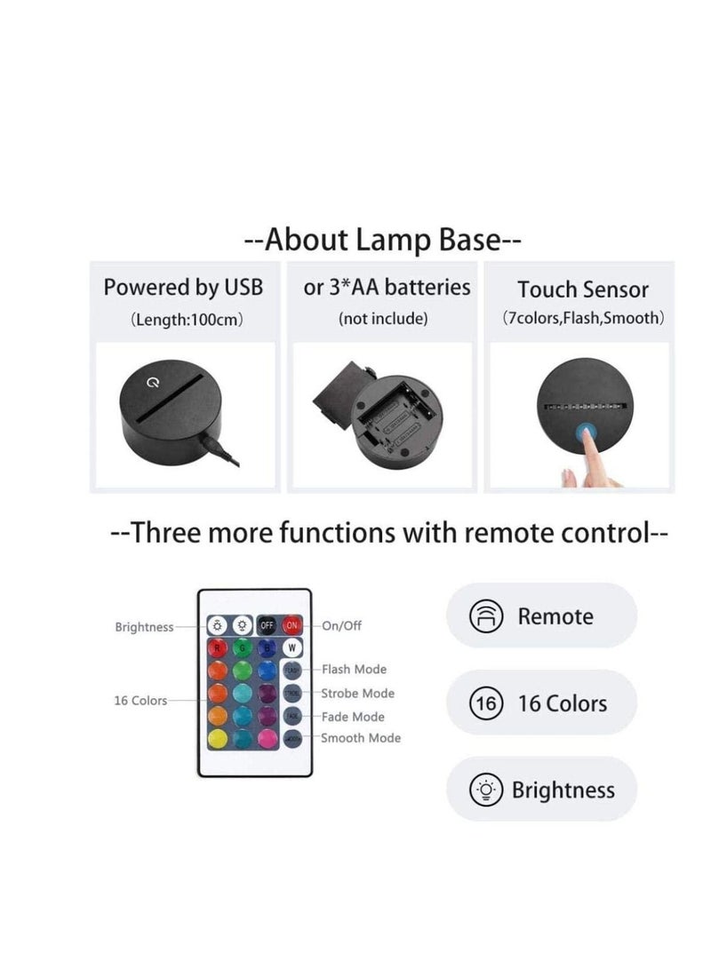 Anime Bleach 3D Night Light USB Led Battery Action Lamp Bedroom Table Decor Gift