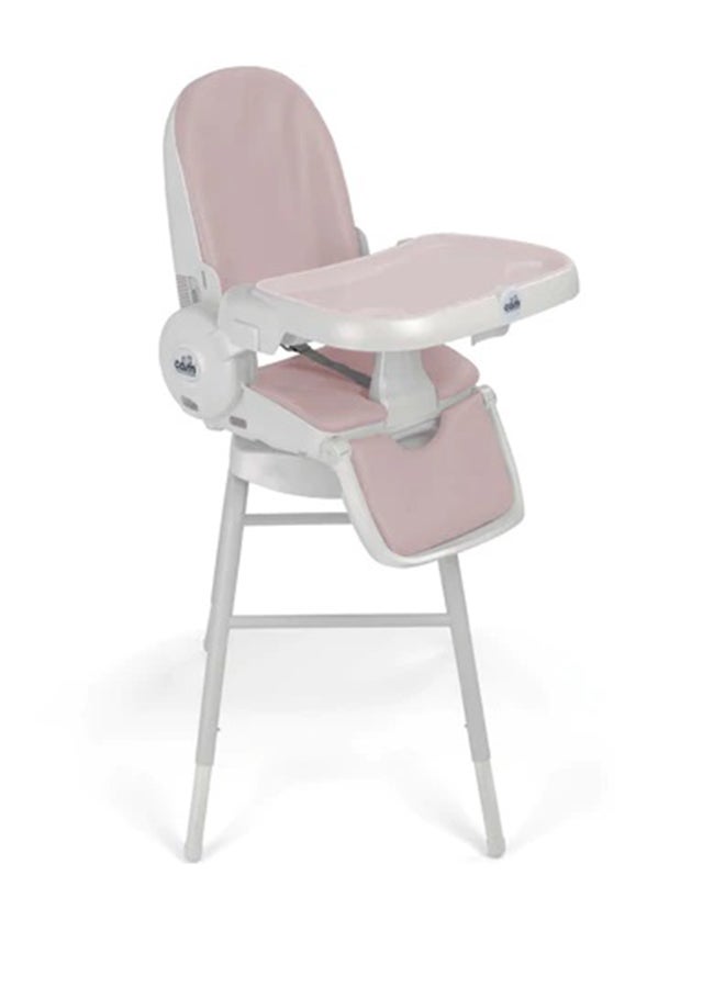 Original 4 In 1 High Chair - Pink, From 0 Up To 15 Kg. 36 Months, 5 Heights, 3 Backrest Positions, Adjustable 2-Position Footrest, Two Removable Trays, Ultra-Compact Folding, Feeding Chair