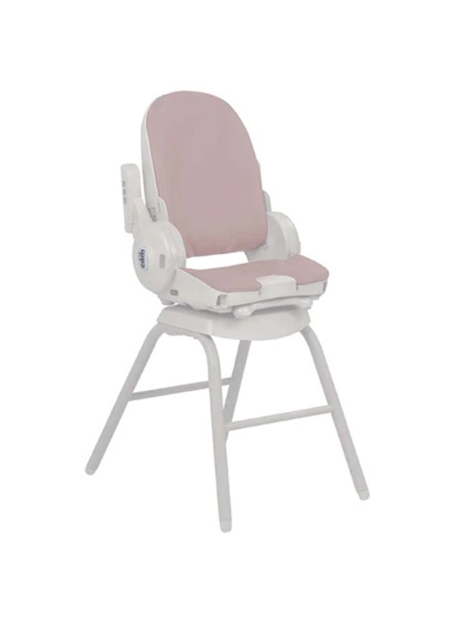 Original 4 In 1 High Chair - Pink, From 0 Up To 15 Kg. 36 Months, 5 Heights, 3 Backrest Positions, Adjustable 2-Position Footrest, Two Removable Trays, Ultra-Compact Folding, Feeding Chair