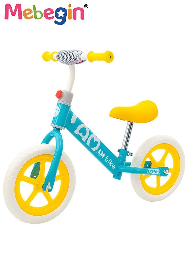 Lightweight No Pedal Bike for Kids with Adjustable Handlebar and Seat,Early Learning Interactive Push Bicycle Toddler Training Bike for Boys Girls Gift Yellow