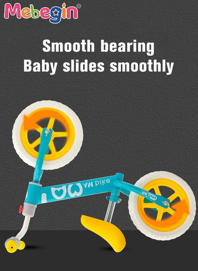 Kids Balance Bike without Pedal, Lightweight Push Bike with Adjustable Handlebar and Soft Seat, Sturdy No Pedal Bike, Early Learning Interactive Push Bicycle, Toddler Training Bike, Ideal First Bike for Young Riders
