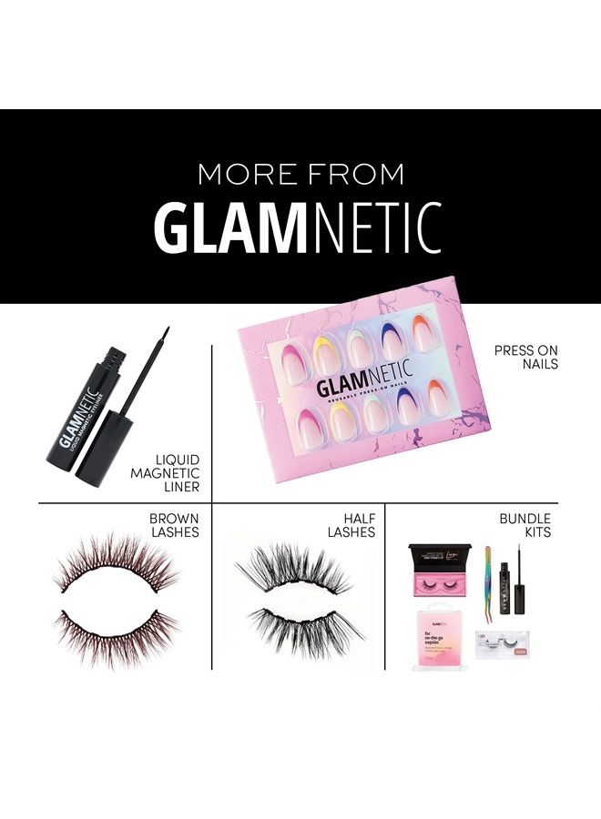 Magnetic Eyelashes - Verified | Long Magnetic Lashes, 60 Wears Reusable Volume Faux Mink Lashes, Dramatic Cat Eye - 1 Pair