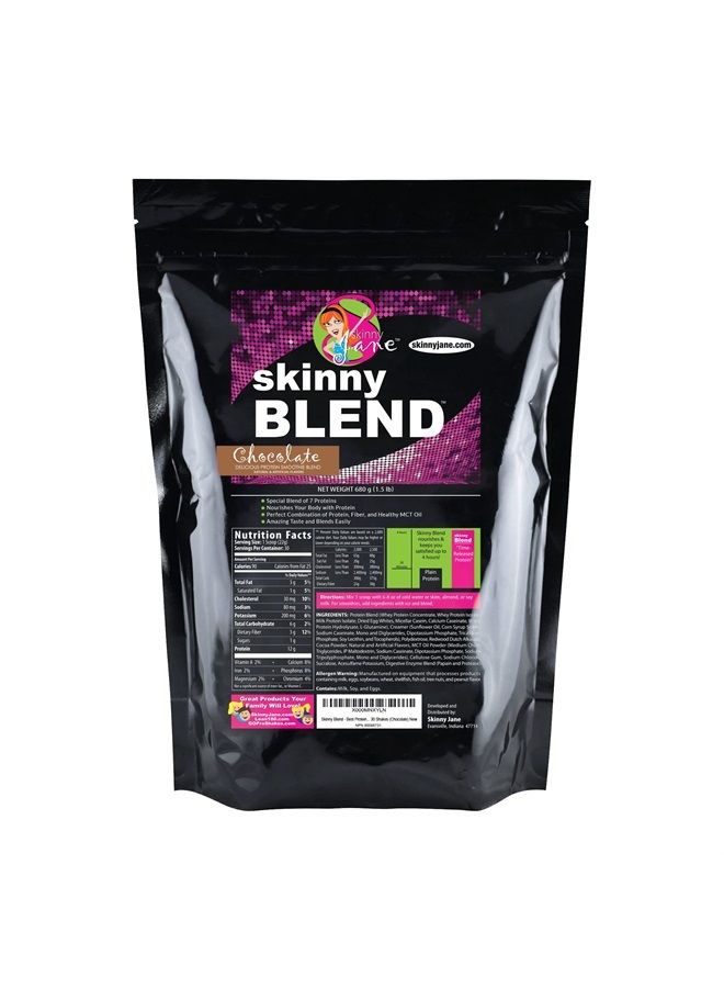 Skinny Blend - Best Tasting Protein Shake for Women - Slim Fast Weight Loss Shakes - Meal Replacement - Low Carb Breakfast - Diet Supplement - Appetite Suppressant - 30 Delicious Shakes (Chocolate)