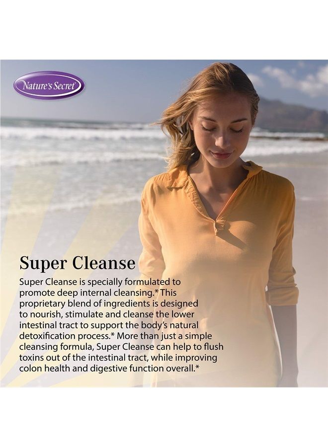 Super Cleanse Extra Strength Toxin Detox & Gentle Elimination Body Cleanse, Digestive & Colon Health Support - Stimulating Blend of 14 Herbs with Probiotics - 100 Tablets (Pack of 2)