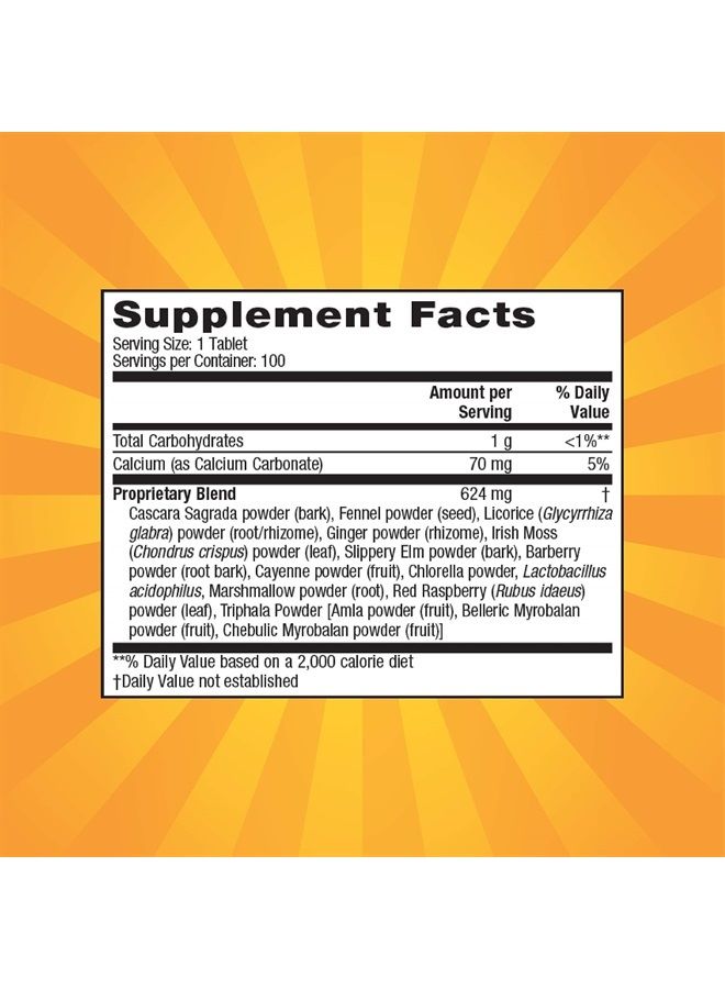Super Cleanse Extra Strength Toxin Detox & Gentle Elimination Body Cleanse, Digestive & Colon Health Support - Stimulating Blend of 14 Herbs with Probiotics - 100 Tablets (Pack of 2)