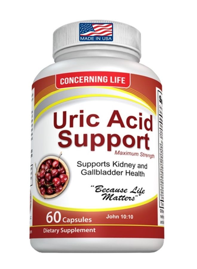 Uric Acid Support, Cleanse & Kidney Function Control - Supports A healthy Natural Gout Inflammation - Herbal Cleanse Detox for Joint Pain Swelling & Stiffness Includes Tart Cherry, Celery Seed Extract