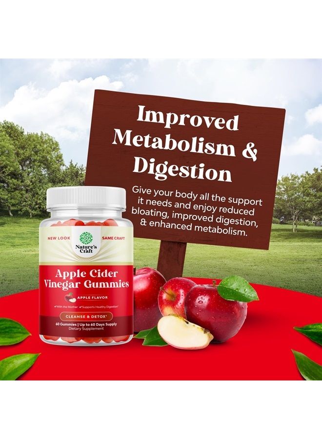 ACV Apple Cider Vinegar Gummies - Superfood Infused ACV Gummies Vitamins for Adults for Detox Cleanse Immune Support Digestion and Glowing Skin - Delicious Daily Energy Gummies with Vitamin B Complex