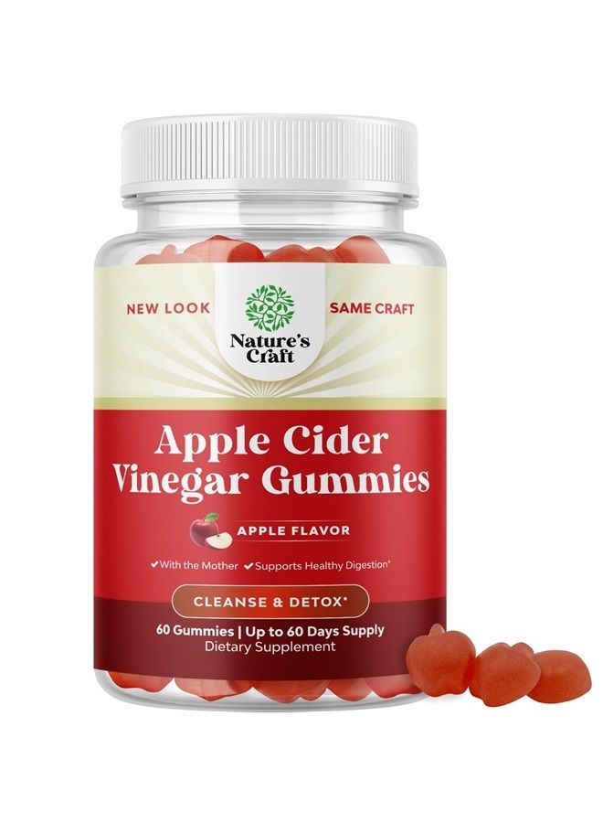 ACV Apple Cider Vinegar Gummies - Superfood Infused ACV Gummies Vitamins for Adults for Detox Cleanse Immune Support Digestion and Glowing Skin - Delicious Daily Energy Gummies with Vitamin B Complex