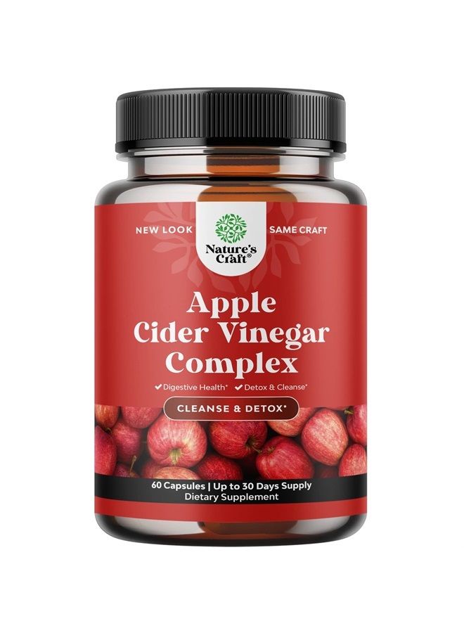 Potent Apple Cider Vinegar Capsules – ACV Pills Nutritional Supplements for Digestive Health with Natural Cleansing and Size Reducing Formula for Women and Men Designed to Help You Reach Your Goal
