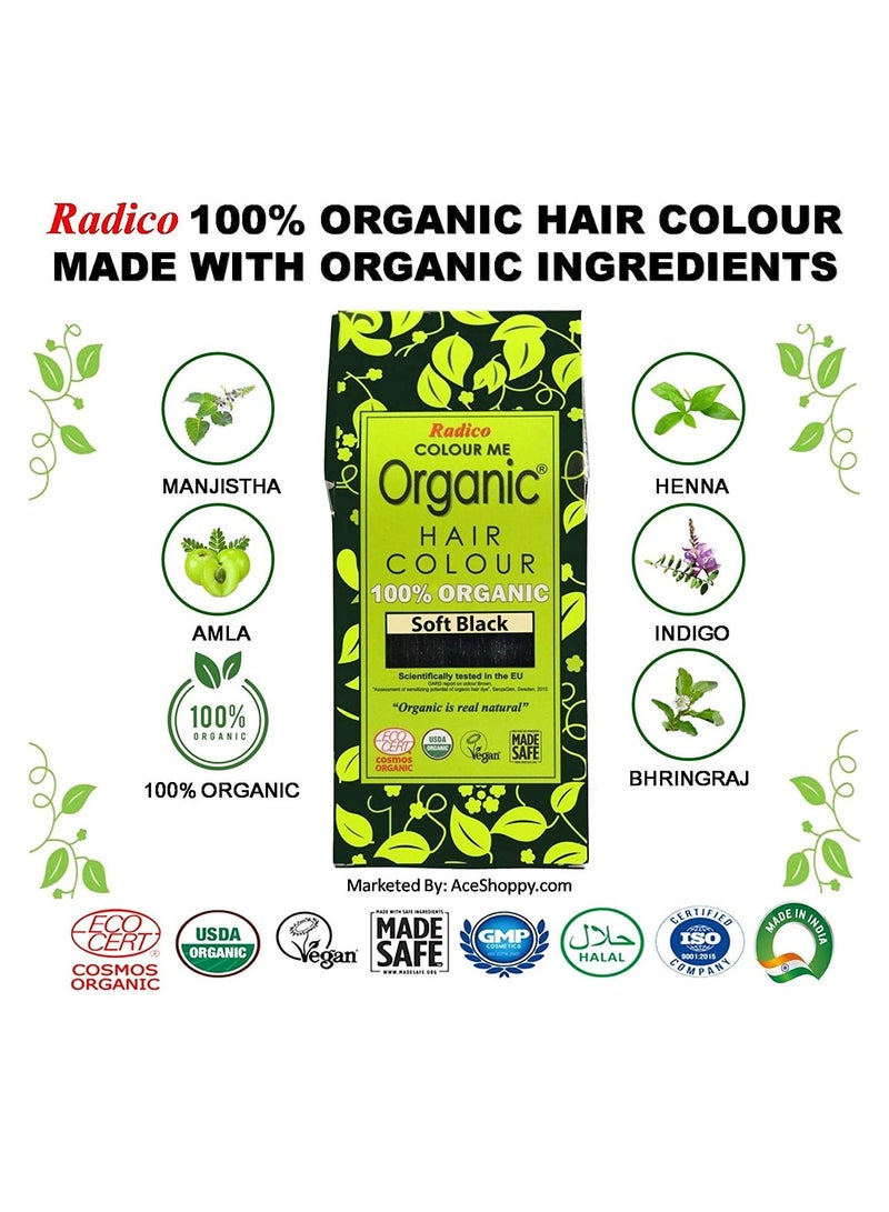 Colour Me Organic Hair Colour Soft Black 100gm