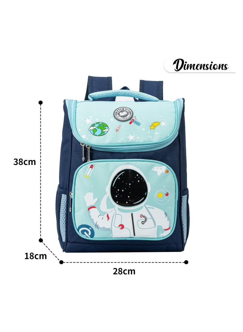 Eazy Kids 16inch Astronaut Space School Backpack-Blue