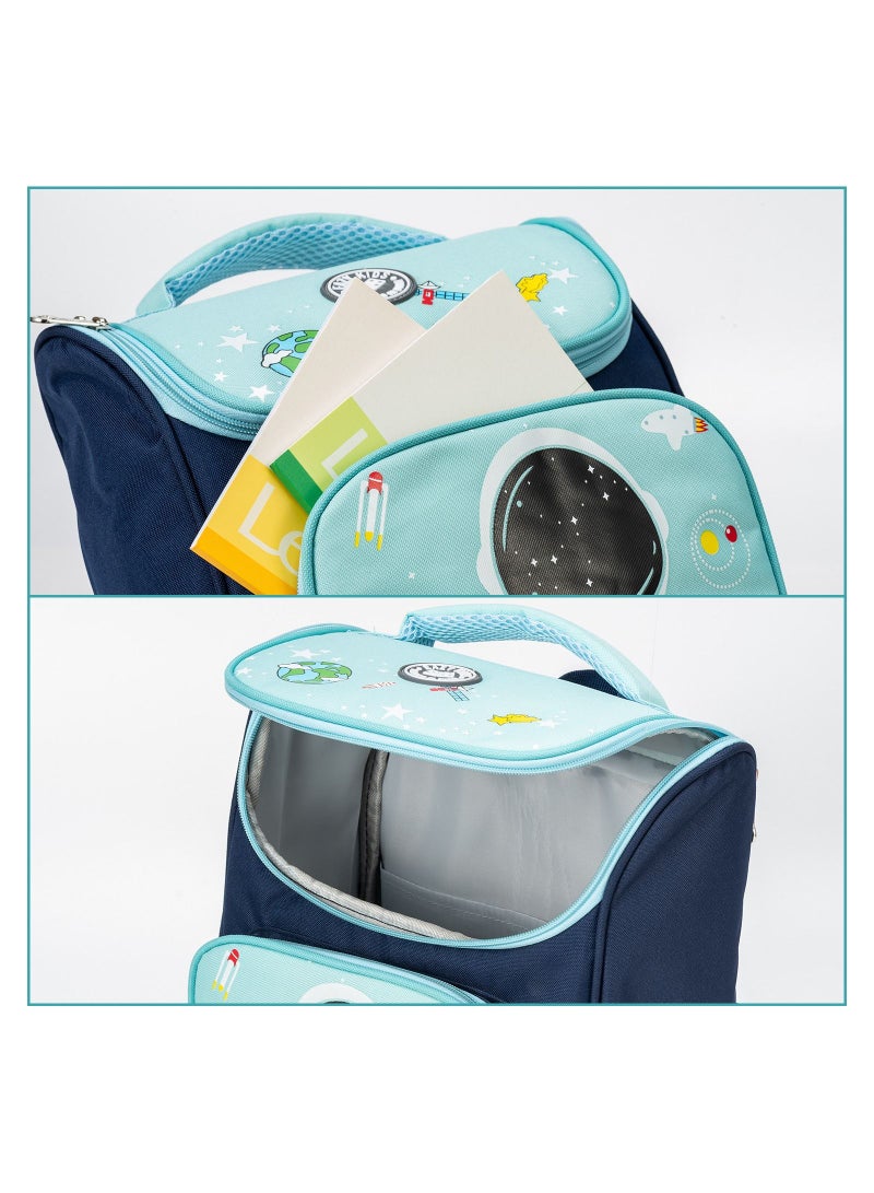 Eazy Kids 16inch Astronaut Space School Backpack-Blue