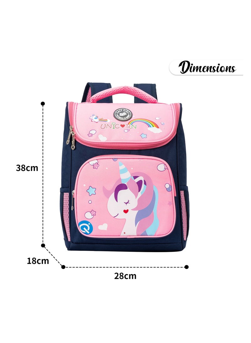 Eazy Kids 16inch Unicorn School Backpack Pink