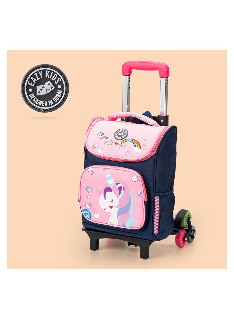 Eazy Kids 16inch Unicorn School Backpack Pink