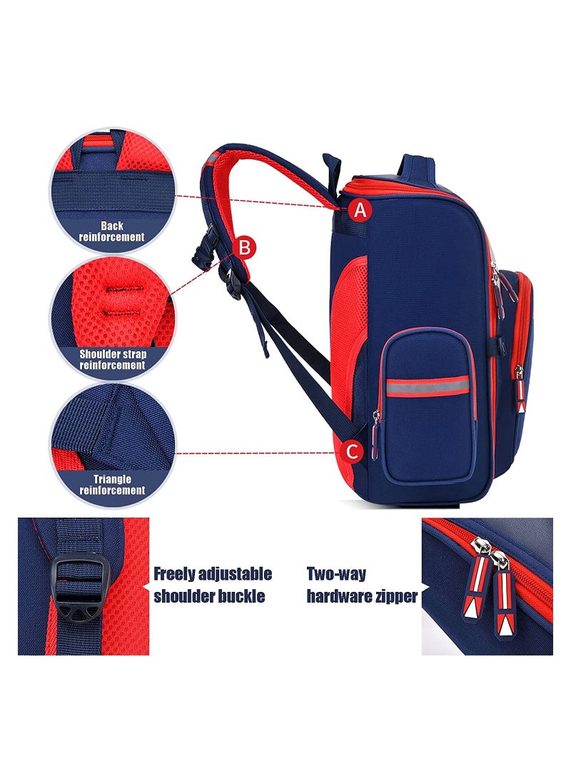 Eazy Kids - School Bag Trolley Red Blue