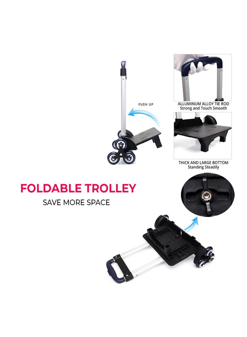 Eazy Kids - School Bag Trolley Red Blue