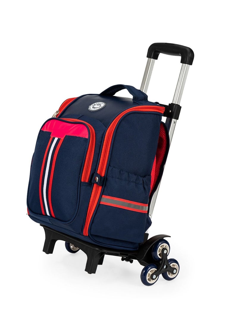 Eazy Kids - School Bag Trolley Red Blue