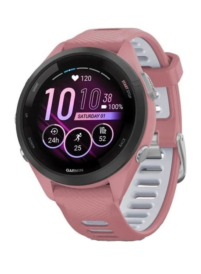 Forerunner 265S  - 42MM - Up To 24 Hours Battery Life in GPS Mode - 1.1"inch Amoled Display, Scratch Resistant, Corning® Gorilla® Glass 3, Heart Rate Monitor, Stress Tracking, Save Music On Device, Advanced GPS and Running Features, Music on Your Wrist, iOS and Android Compatible Pink
