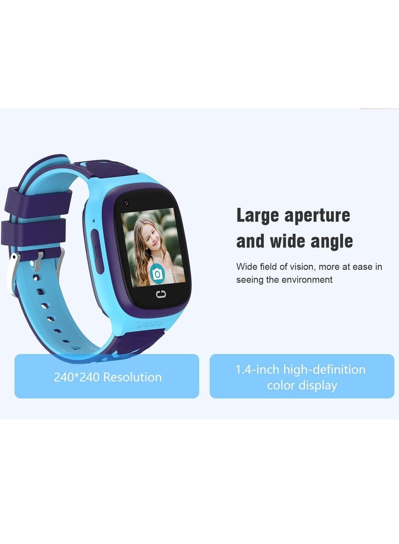 LT31 Multifunctional Kids Children S-mart Watch T-racker Intelligent Band Sensitive T-ouch Screen Supported 4G SIM C-ard SOS & Video Chat Call Camera 3 Alarm Clock Setting LBS Positioning IP67 Water