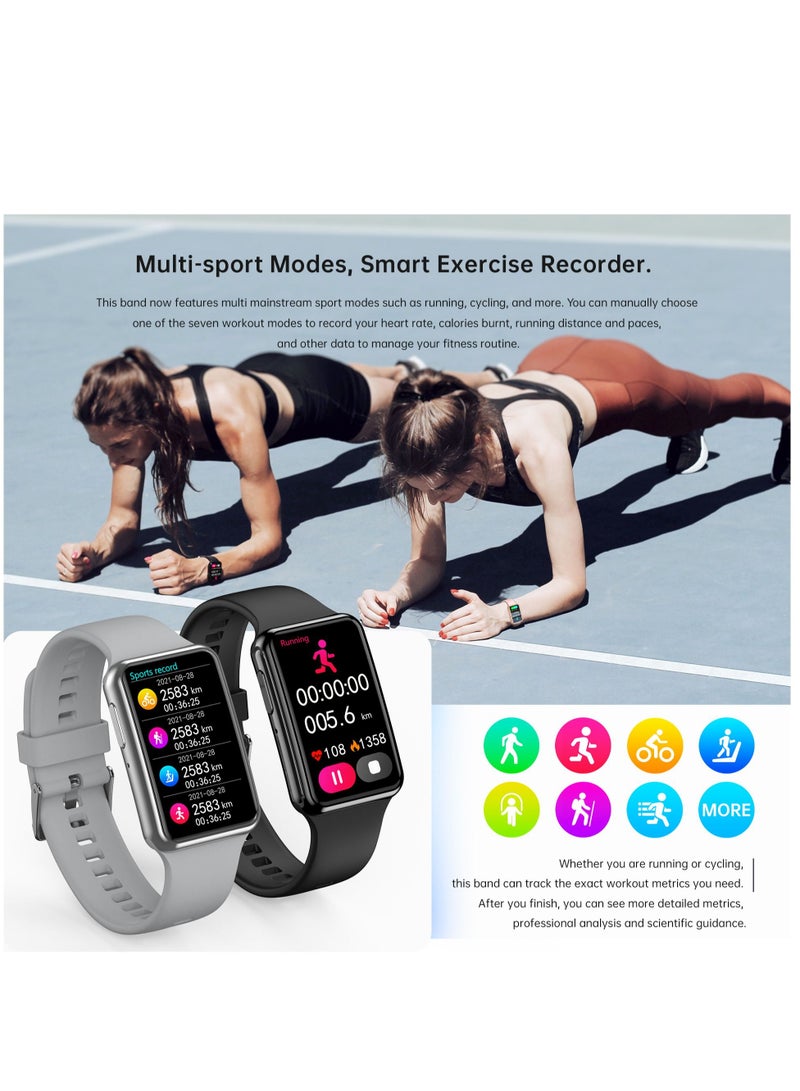 C6 PLUS Smart Watches 1.47 Full Touch Smartwatch Bluetooth Heart-Rate Pressure Monitor IP67 Waterproof Watches