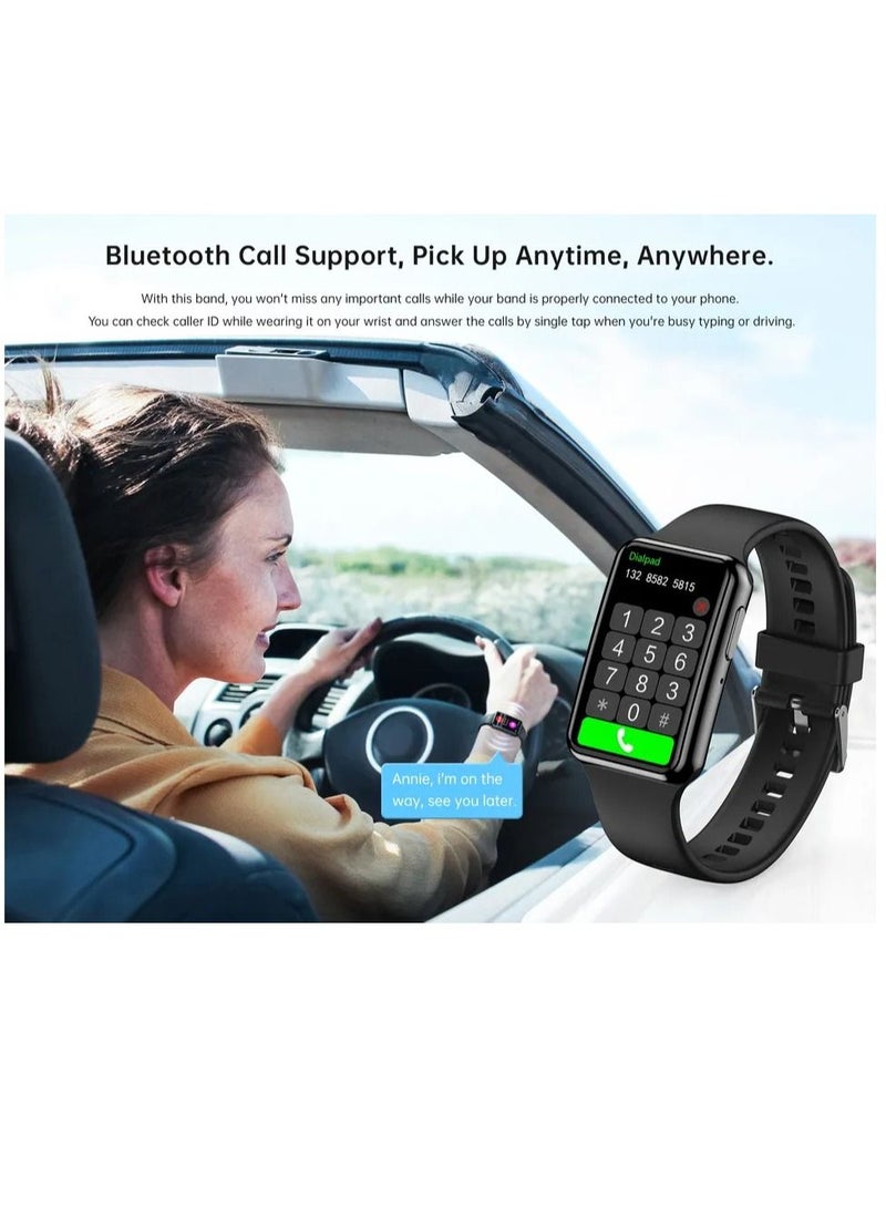 C6 PLUS Smart Watches 1.47 Full Touch Smartwatch Bluetooth Heart-Rate Pressure Monitor IP67 Waterproof Watches