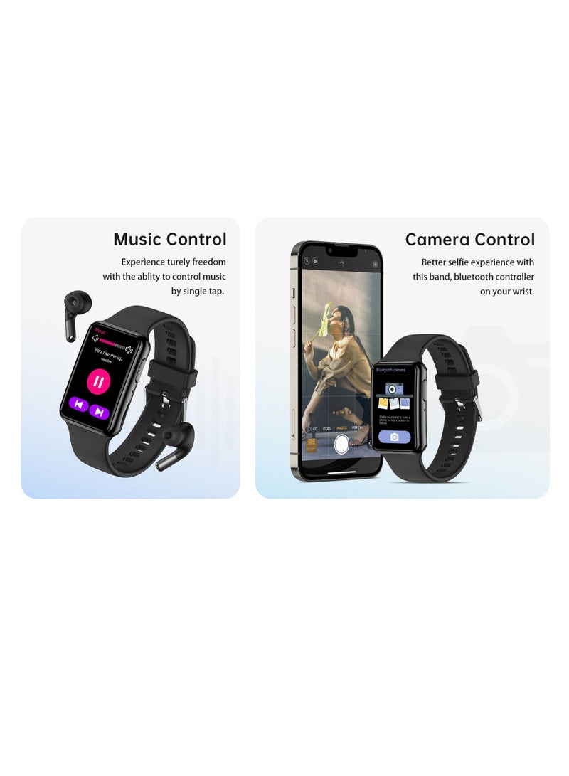 C6 PLUS Smart Watches 1.47 Full Touch Smartwatch Bluetooth Heart-Rate Pressure Monitor IP67 Waterproof Watches