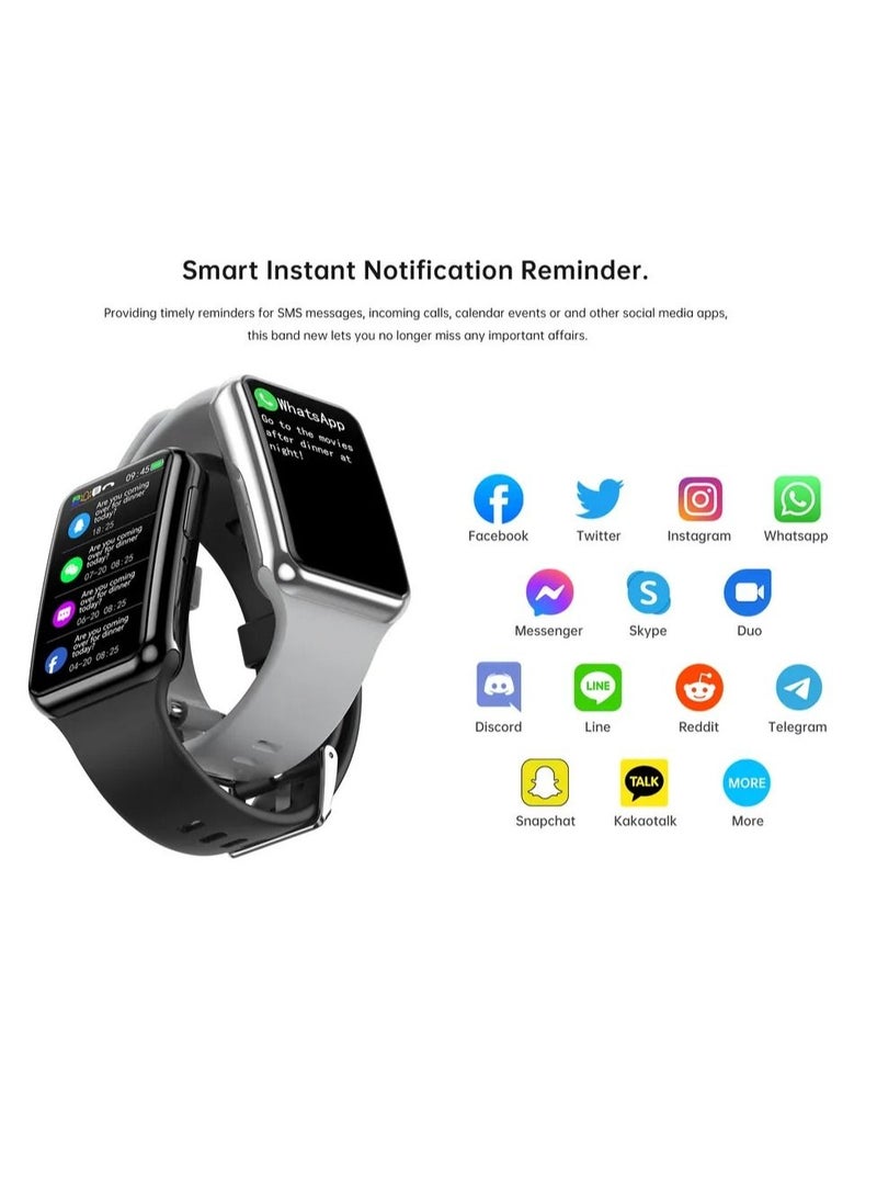 C6 PLUS Smart Watches 1.47 Full Touch Smartwatch Bluetooth Heart-Rate Pressure Monitor IP67 Waterproof Watches
