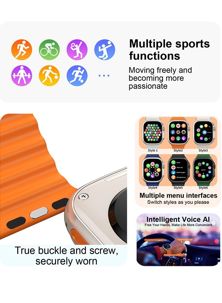 i10 Ultra Max Smart Watch Men Women IP67 Waterproof Wireless Charging Smartwatch Pk HK8 Pro Max DT7 Max Z8 Ultra 9 Max