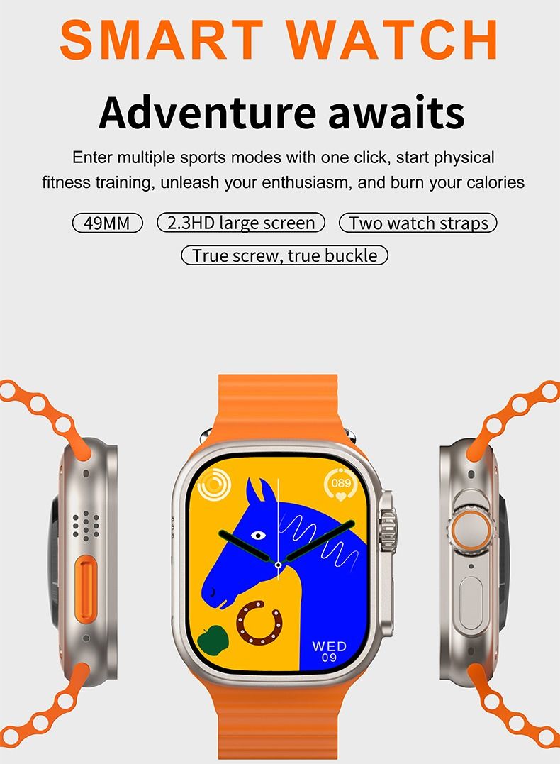 i10 Ultra Max Smart Watch Men Women IP67 Waterproof Wireless Charging Smartwatch Pk HK8 Pro Max DT7 Max Z8 Ultra 9 Max