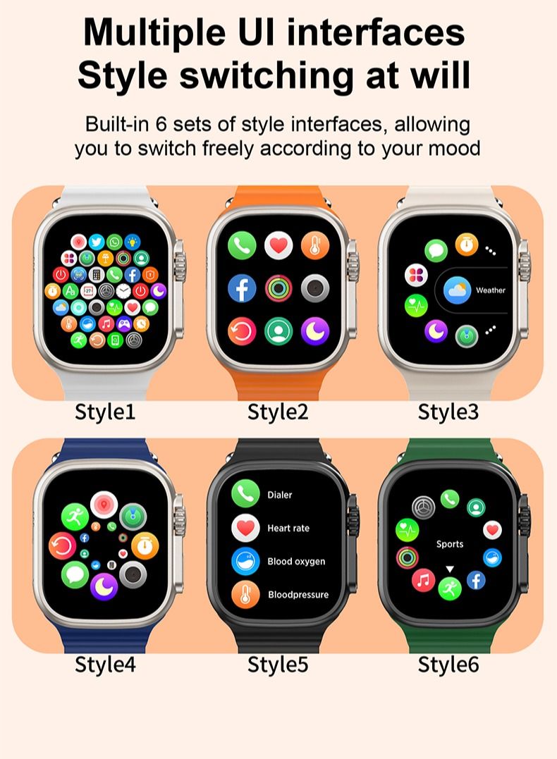 i10 Ultra Max Smart Watch Men Women Waterproof Wireless Charging Smartwatch Pk HK8 Pro Max DT7 Max Z8 Ultra 9 Max