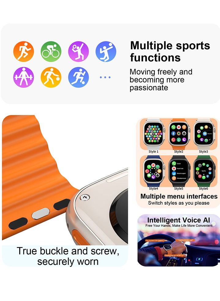 i10 Ultra Max Smart Watch Men Women Waterproof Wireless Charging Smartwatch Pk HK8 Pro Max DT7 Max Z8 Ultra 9 Max