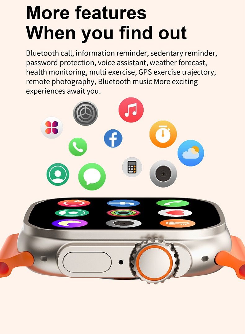 i10 Ultra Max Smart Watch Men Women Waterproof Wireless Charging Smartwatch Pk HK8 Pro Max DT7 Max Z8 Ultra 9 Max