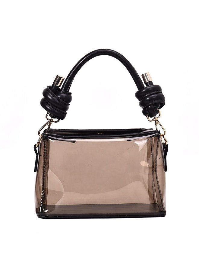 Fashion Light Weight Satchel Black/Beige