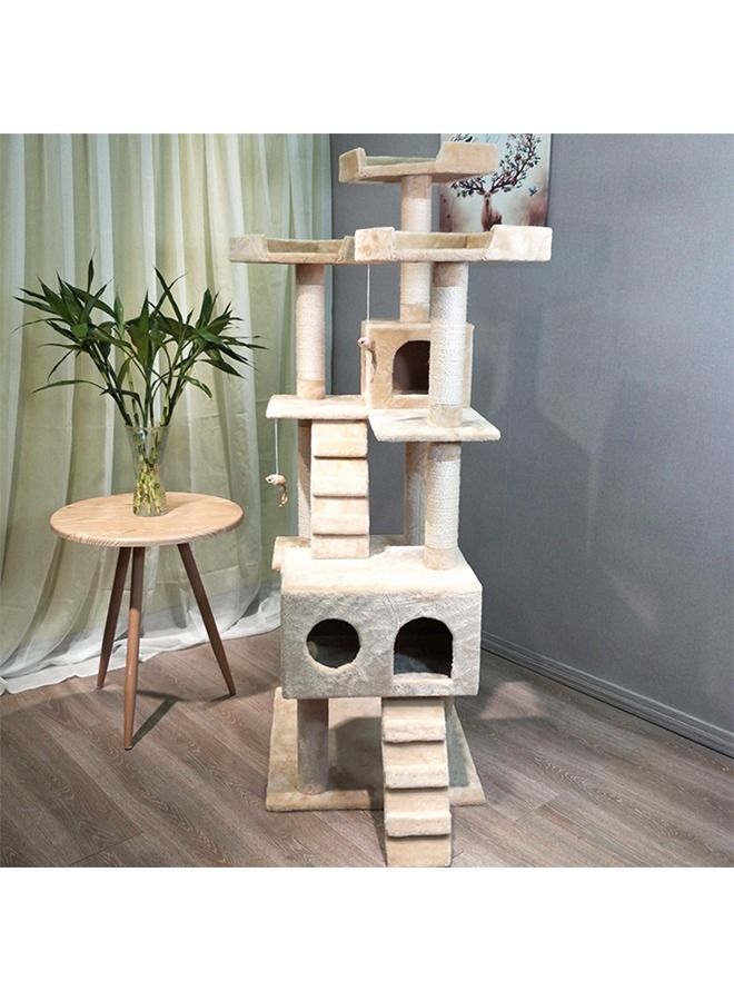 Multi-Level Cat Tree, Height Activity Cat Tower Furniture For Large Small Cat 70x50x170 Cm