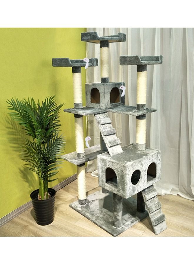 Multi-Level Cat Tree, Height Activity Cat Tower Furniture For Large Small Cat 70x50x170 Cm