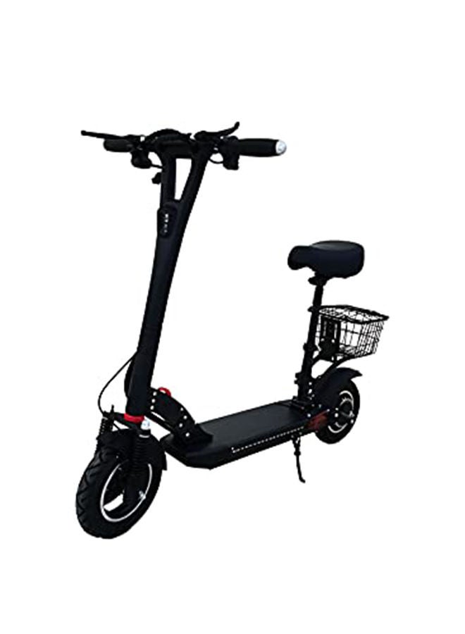 Chenxian 1000W Foldable Electric Scooter with Seat & Rear Basket – 48V 12Ah Battery, 55 km/h Max Speed, Dual Disc Brakes, Bluetooth, LED Light – For Adults & Teenagers