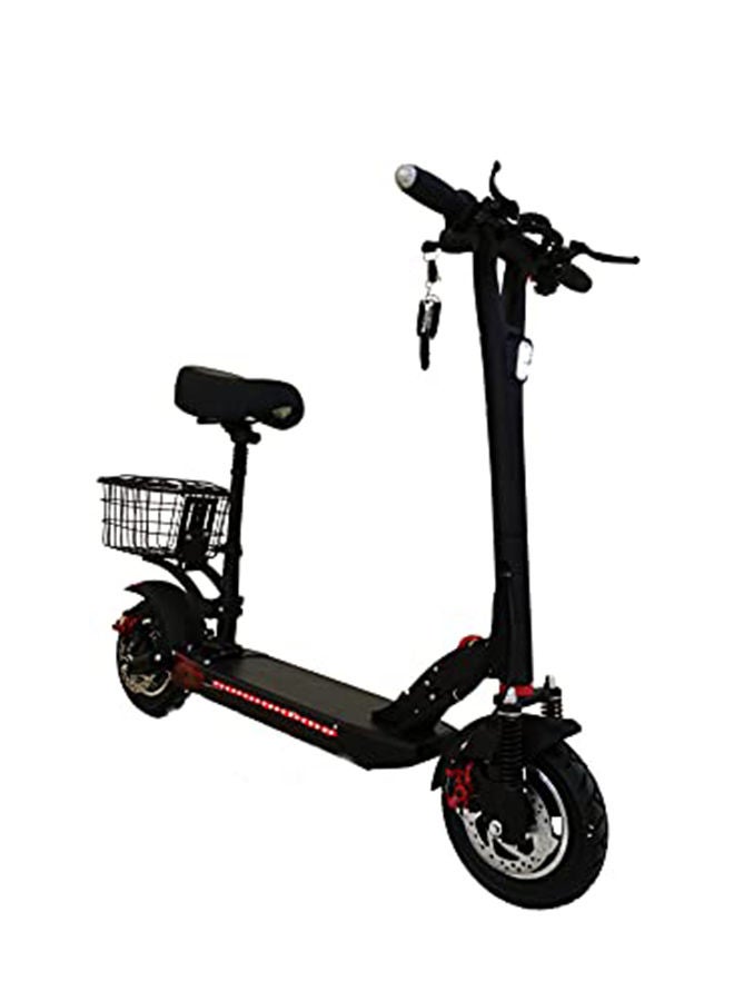 Chenxian 1000W Foldable Electric Scooter with Seat & Rear Basket – 48V 12Ah Battery, 55 km/h Max Speed, Dual Disc Brakes, Bluetooth, LED Light – For Adults & Teenagers
