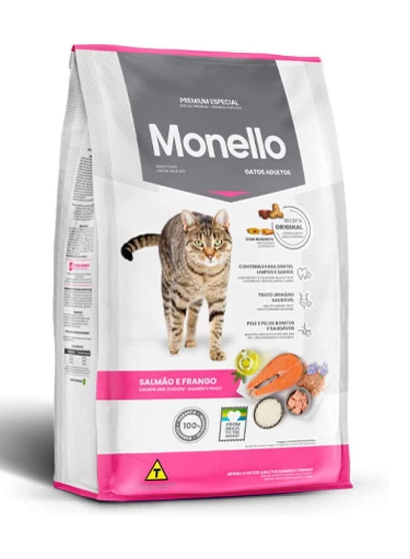 MONELLO Adult Pet Cat Salmon Tuna and Chicken 15kg