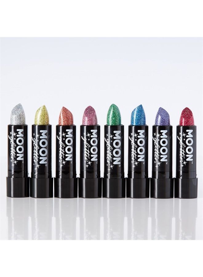 Holographic Glitter Lipstick by Moon Glitter - 0.17oz - Blue
