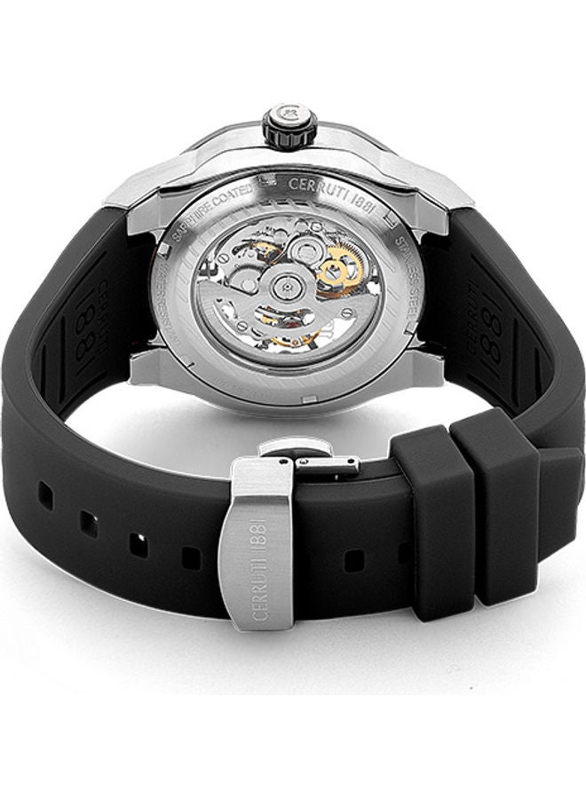 Men's Round Shape Silicone Band Analog Wrist Watch CIWGR2223902 - 45.5 mm - Blue